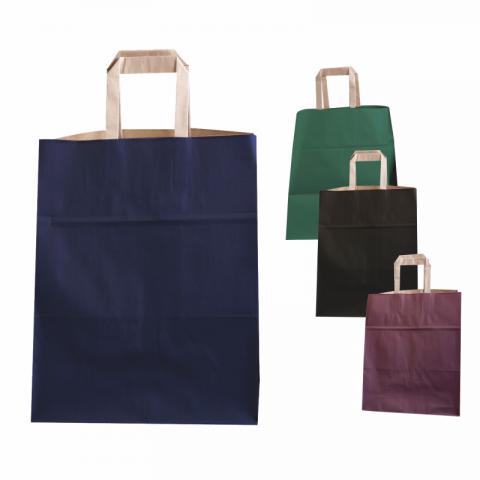 BOLSA KRAFT LISO COLOR ASAS PLANAS