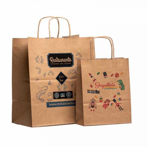 BOLSA KRAFT DE ASA RIZADA