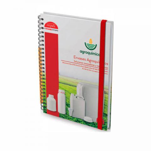 LIBRETA TAPAS SEMIRRIGIDAS CON GOMA