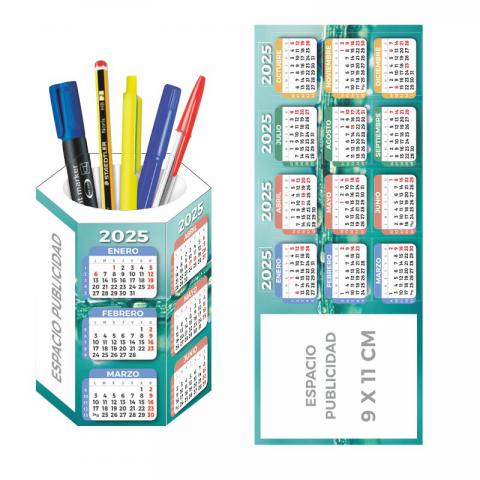 CALENDARIO SOBREMESA CUBILETE 