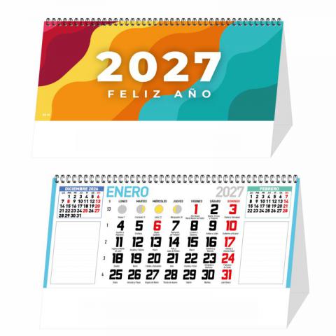 CALENDARIO SOBREMESA WIRE-O