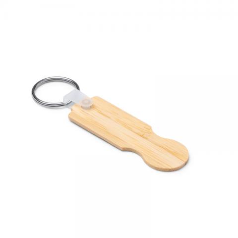 LLAVERO MONEDA DE BAMBU